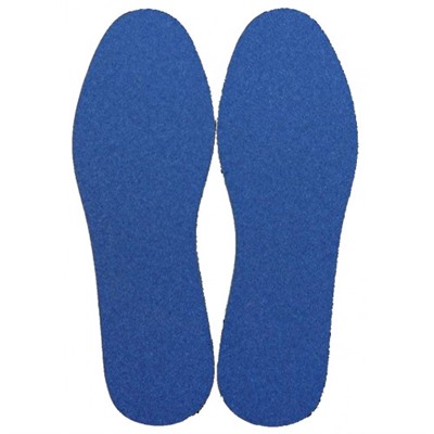 Стельки для обуви универсальные, 27,5 см, пара, цвет бежевый/синий